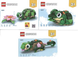 Schildpad met een Waterlelie, LEGO onderdeelnummer 31377-1
