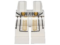 Hips and Legs with SW Jedi Robe with Gold Markings Pattern, LEGO onderdeelnummer 970c00pb0255