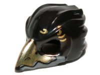 Minifigure, Headgear Mask Bird (Raven) with Gold Beak and Gold Markings Pattern, LEGO onderdeelnummer 12550pb01