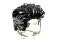 Minifigure, Hair Swept Left Tousled with Slight Widow's Peak and Short Sideburns with Light Bluish Gray Streaks on Sides Pattern, LEGO onderdeelnummer 23186pb01