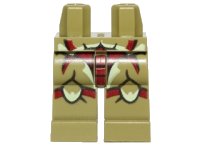Hips and Legs with Galaxy Squad Buggoid with Dark Red Stripes and Exoskeleton Pattern, LEGO onderdeelnummer 970c00pb0211