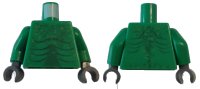 Torso Alien with Scales and Muscles Outline on Front and Back Pattern / Green Arms / Dark Bluish Gray Hands, LEGO onderdeelnummer 973pb0576c01