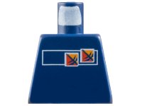 Torso Gravity Games with Red and Orange Logos Pattern, LEGO onderdeelnummer 973pb0275