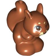 Squirrel, Friends / Elves with Black, Reddish Brown and White Eyes and Winky Face, Freckles, Nose and Mouth Pattern, LEGO onderdeelnummer 11568pb05